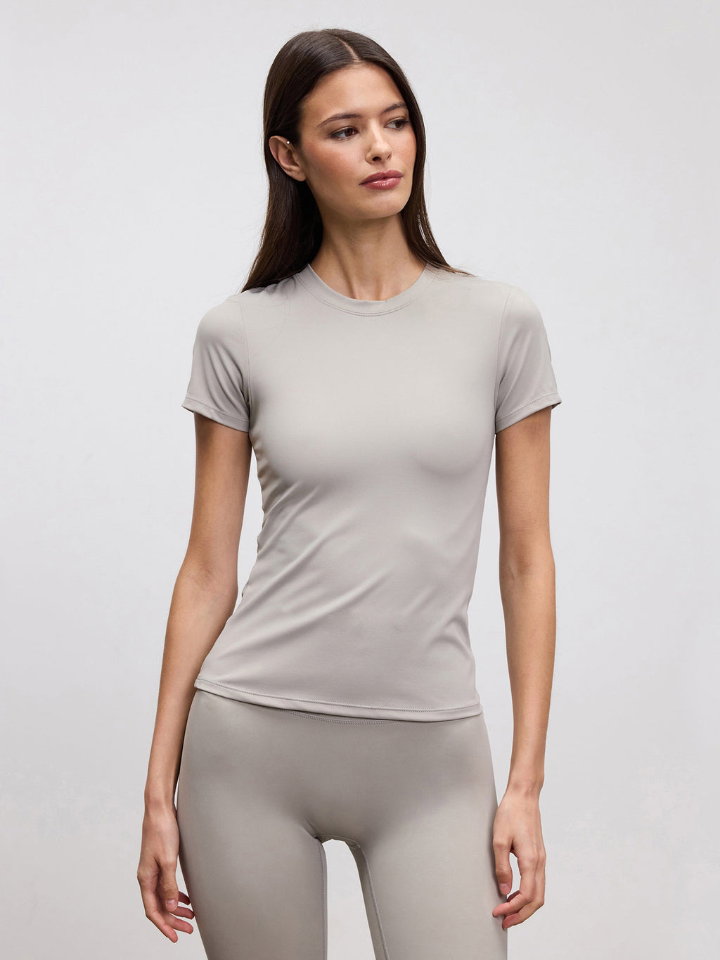 Womens Active T-Shirt in Stone