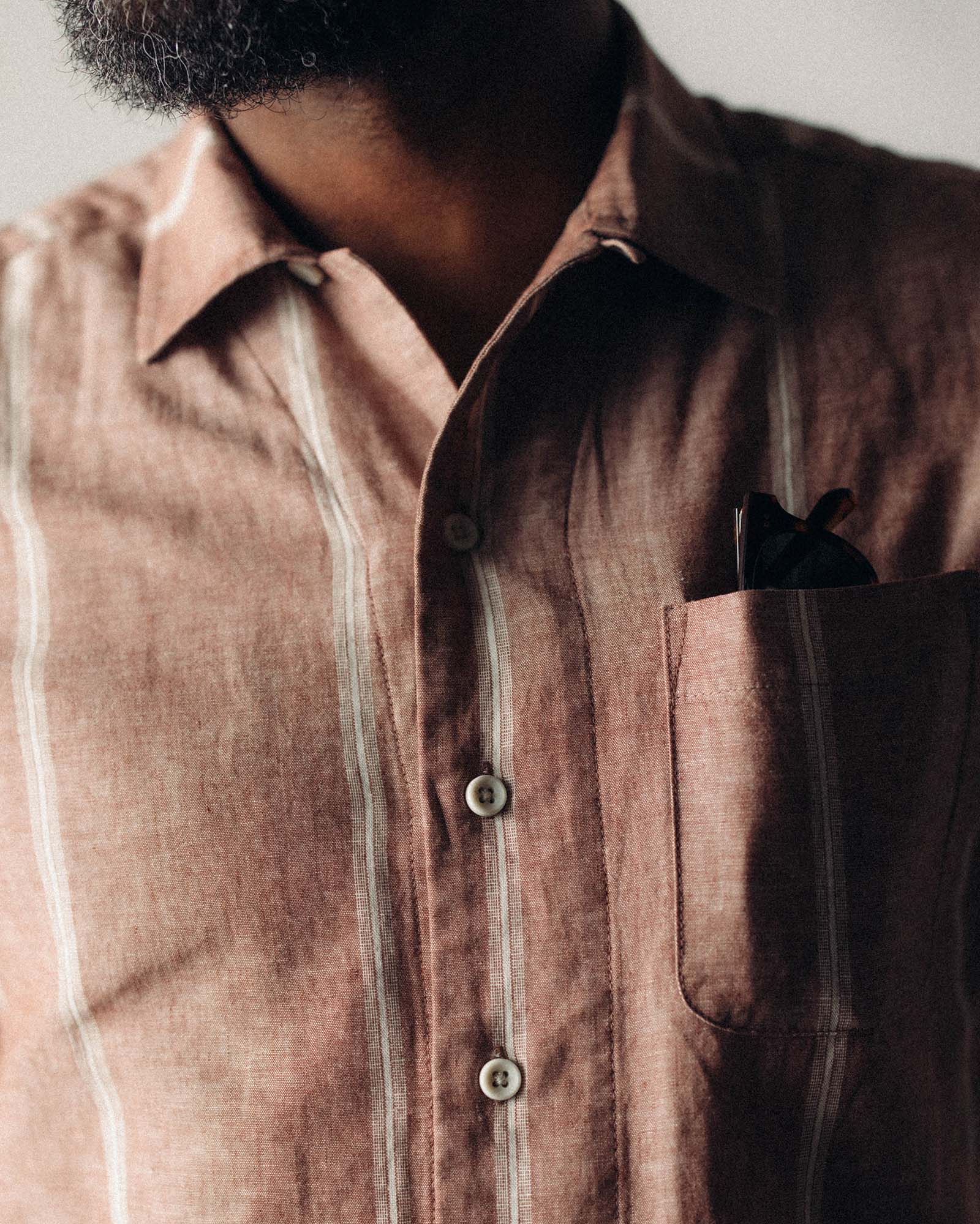 The Hawthorne Shirt in Dried Fig Stripe