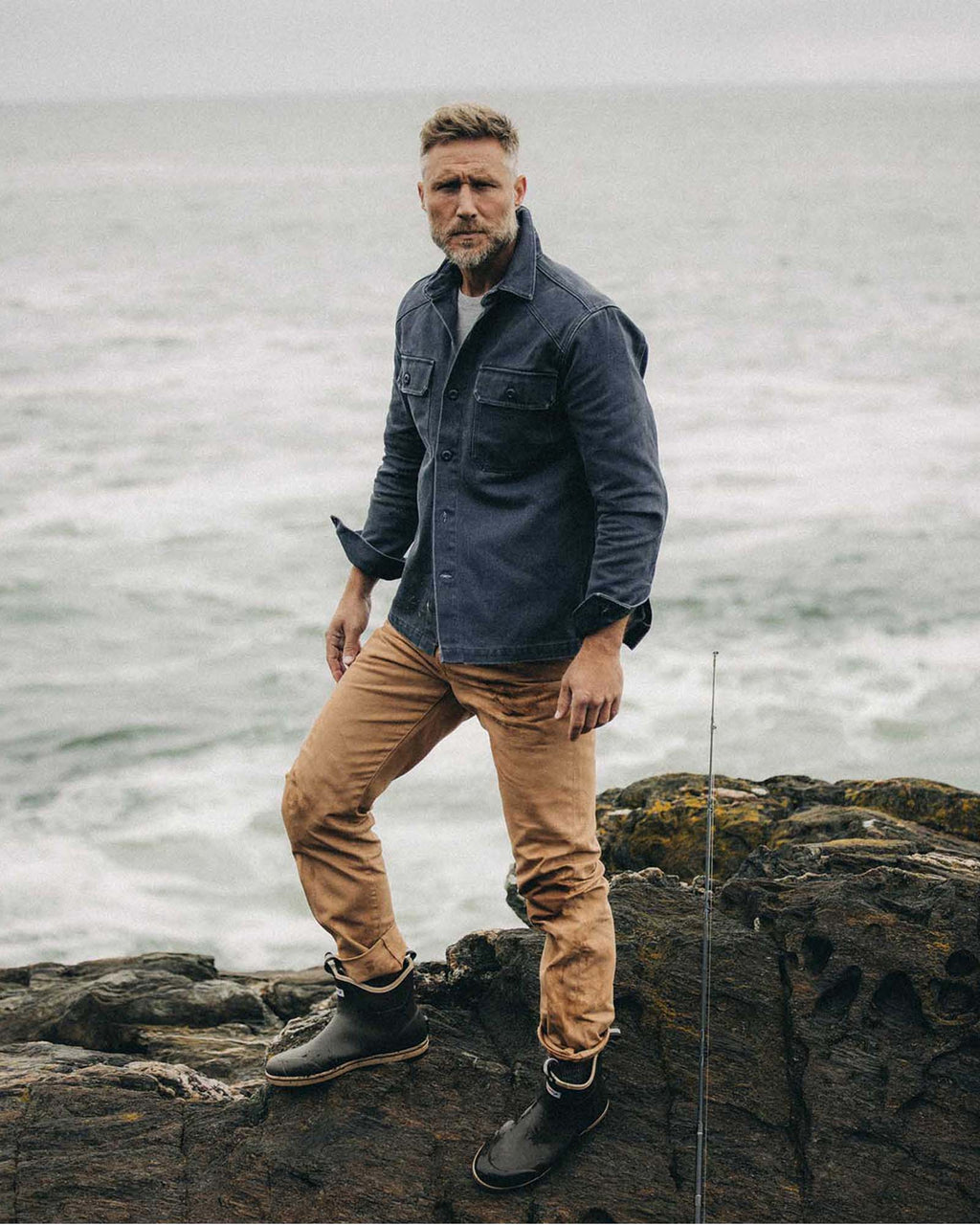 The Shop Shirt in Navy Chipped Canvas