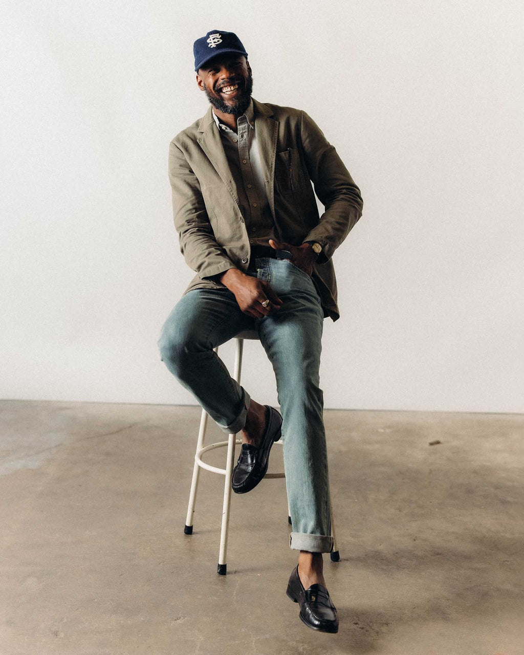 The Foundation Sportcoat in Organic Smoked Olive Twill
