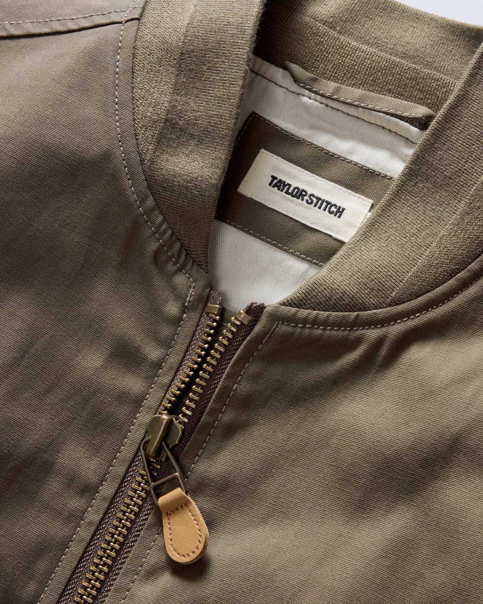 The Bomber Jacket in Fatigue Olive Dry Wax