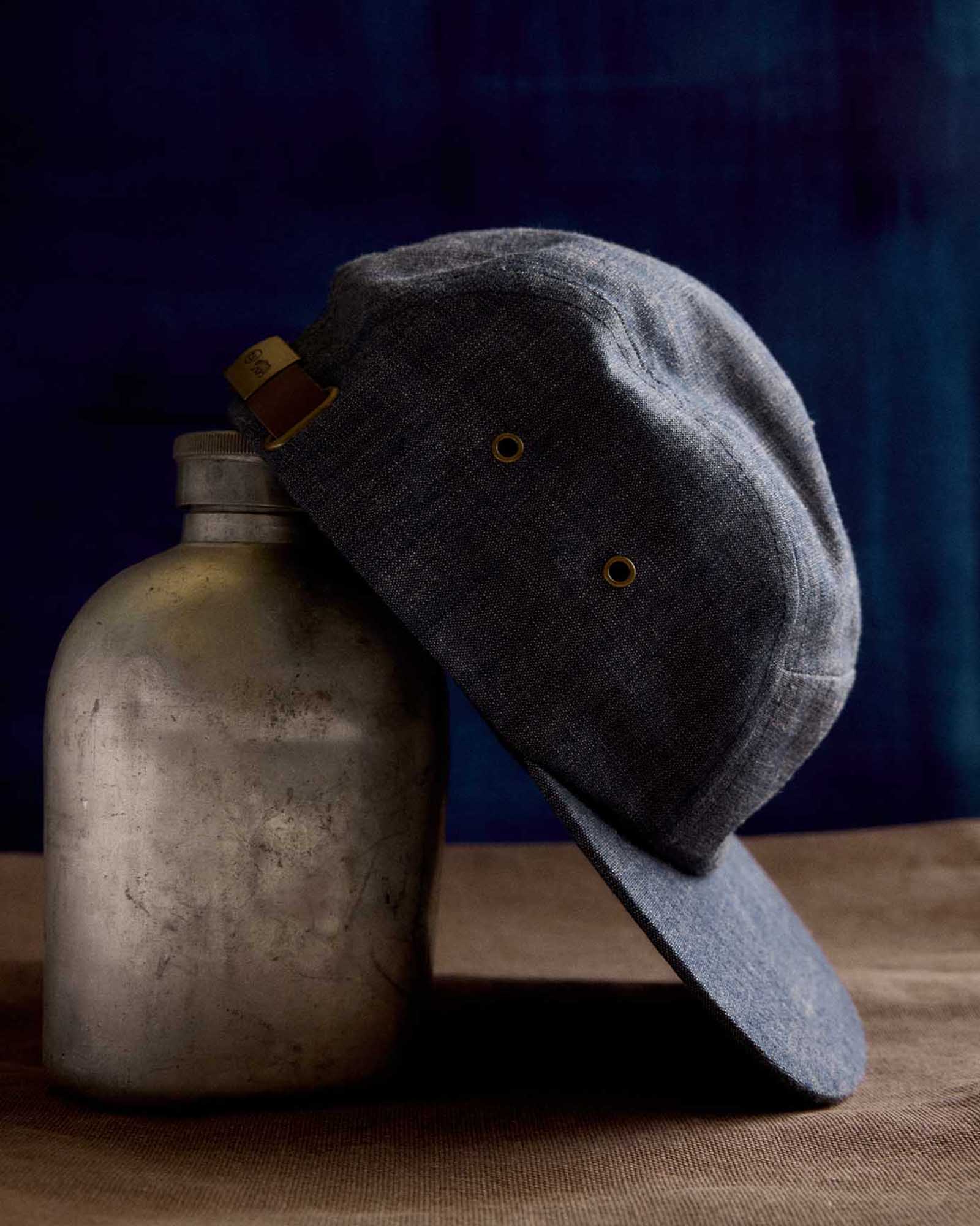 The 5-Panel Cap in Washed Indigo