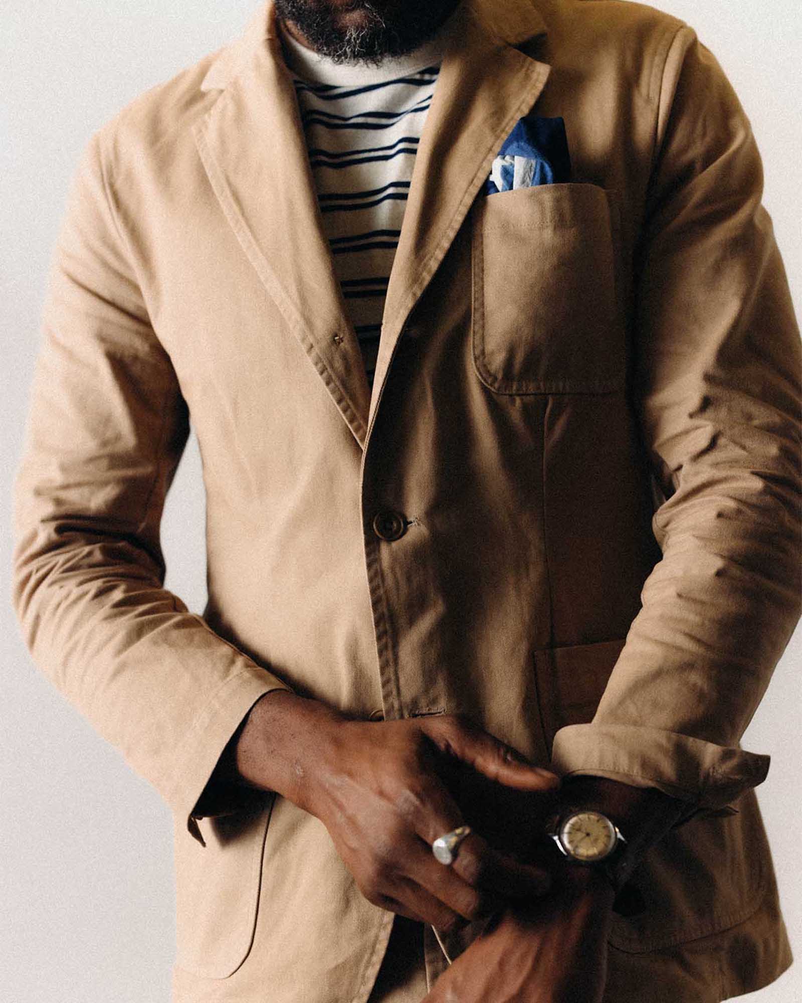 The Foundation Sportcoat in Organic Khaki Twill