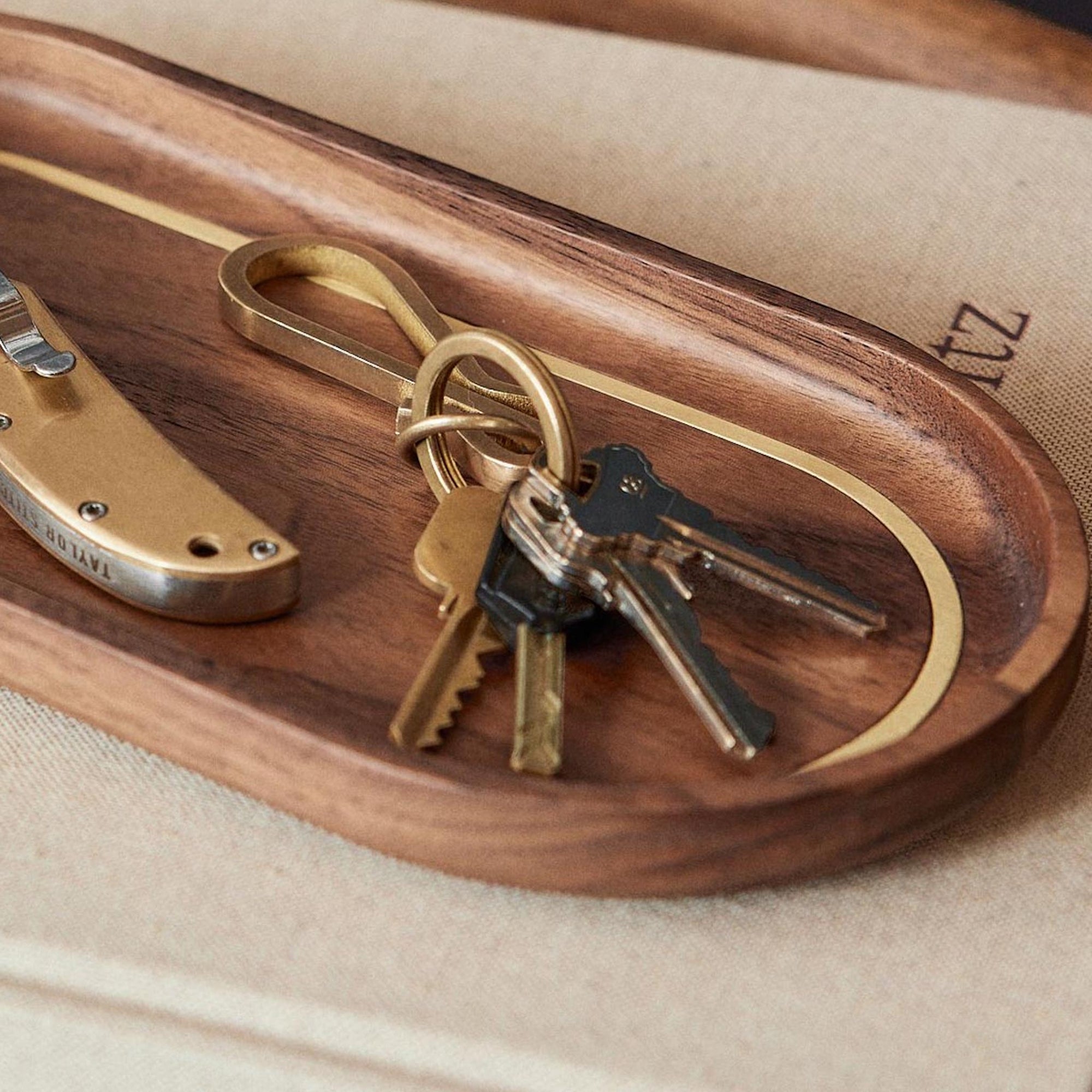The Keyhook in Raw Brass
