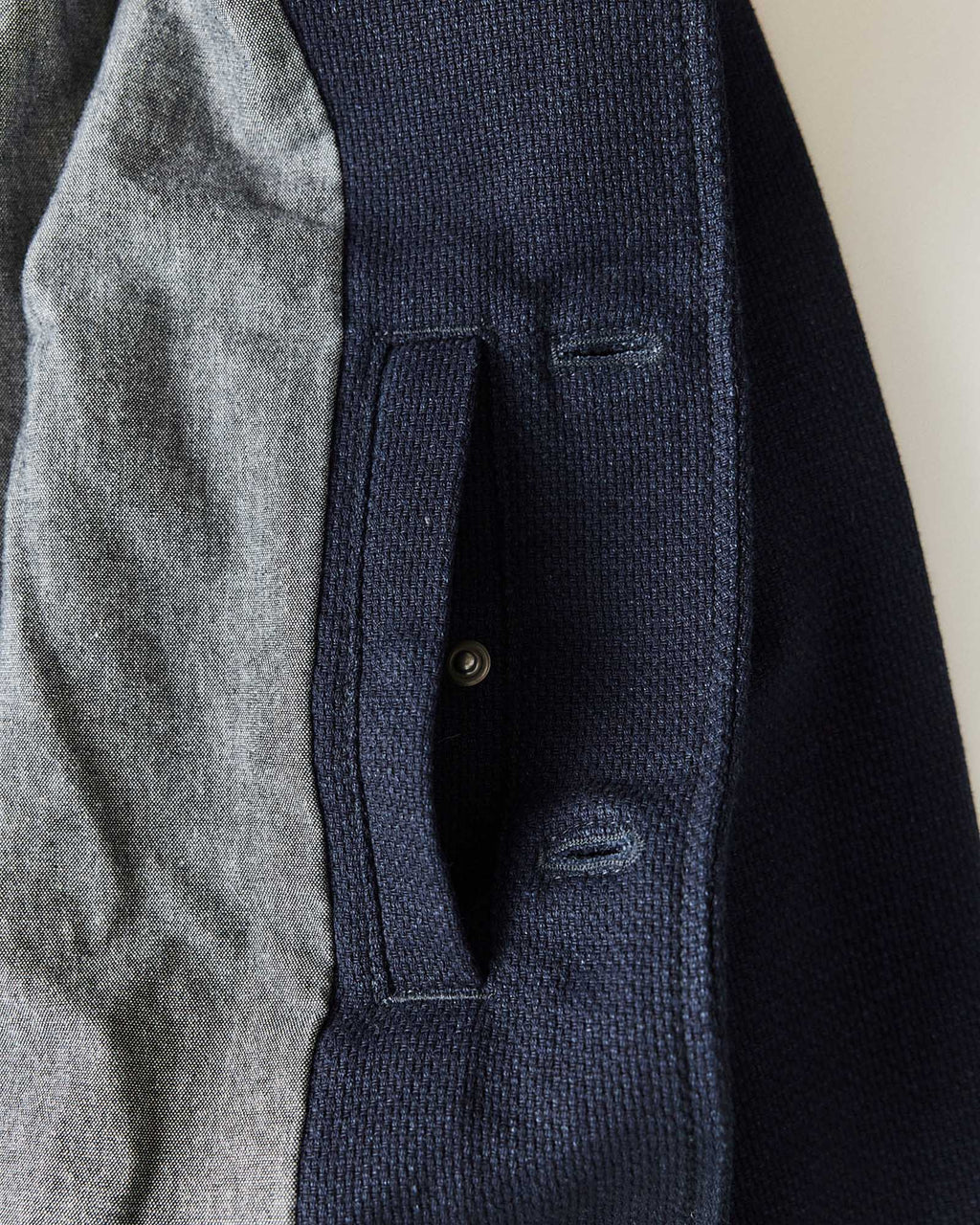 The Crew Jacket in Rinsed Indigo Sashiko
