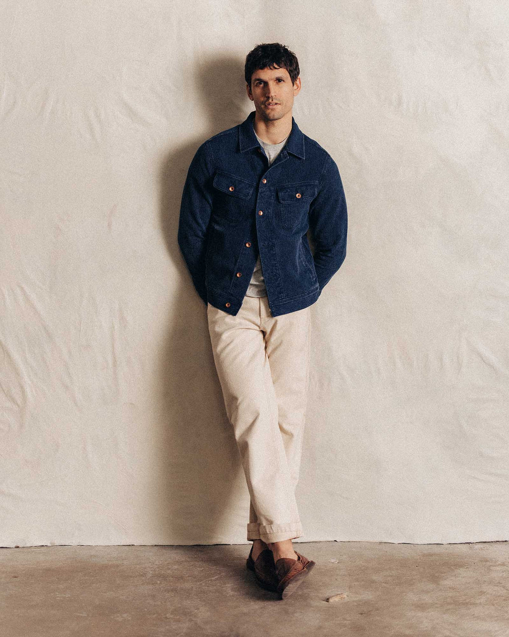 The Long Haul Jacket in Rinsed Indigo Waffle