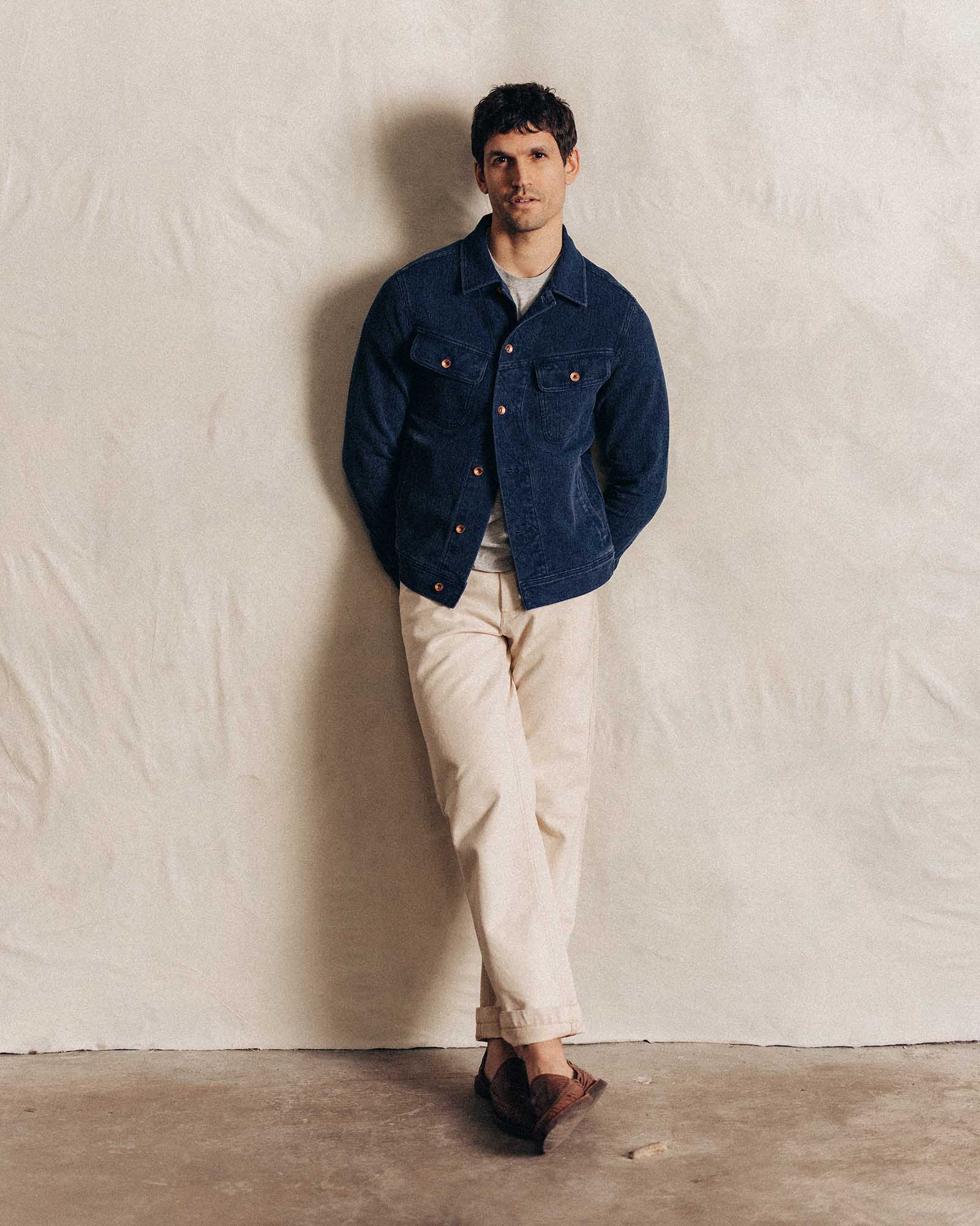 The Long Haul Jacket in Rinsed Indigo Waffle