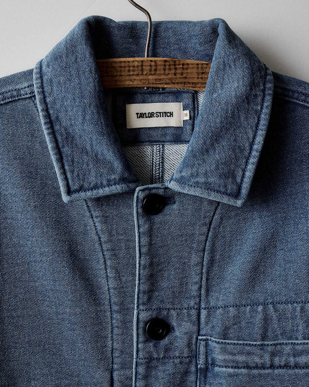 The Primer Jacket in Washed Indigo Terry