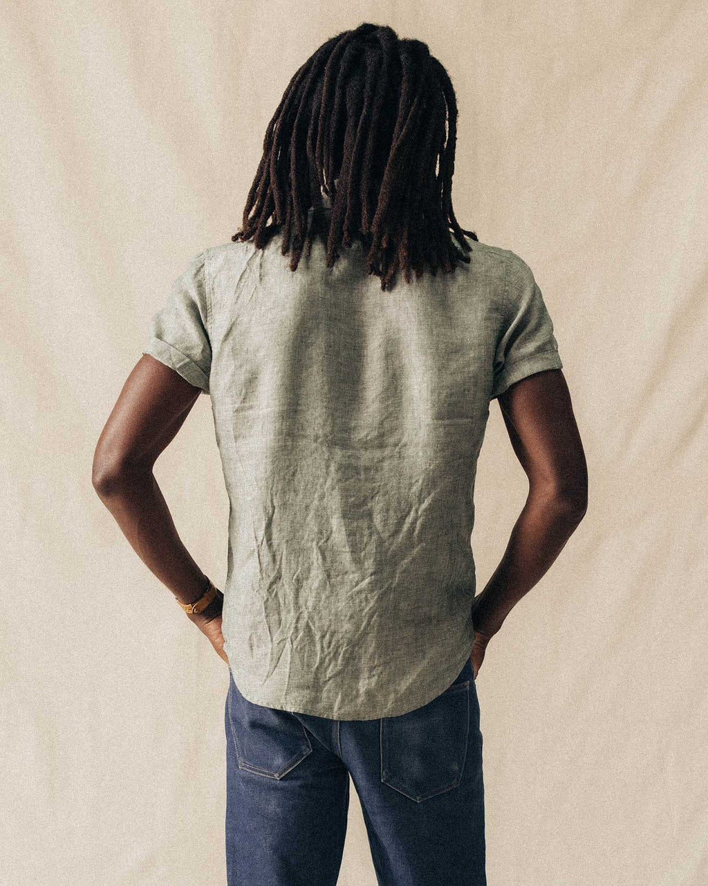 The Short Sleeve California in Cilantro Hemp