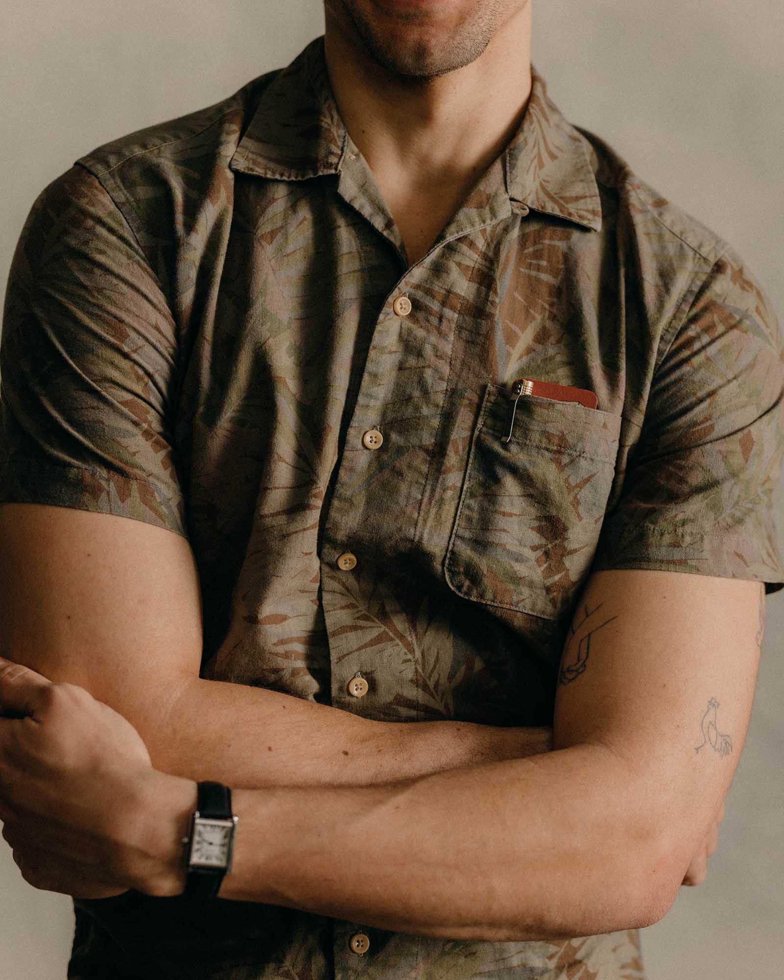 The Hawthorne Shirt in Fatigue Olive Desert Palm