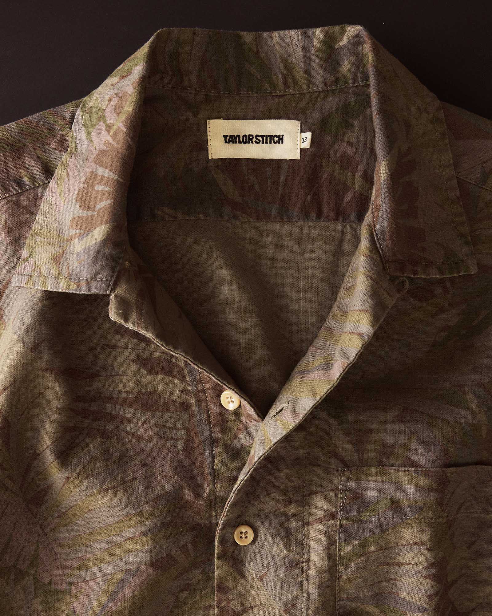 The Hawthorne Shirt in Fatigue Olive Desert Palm