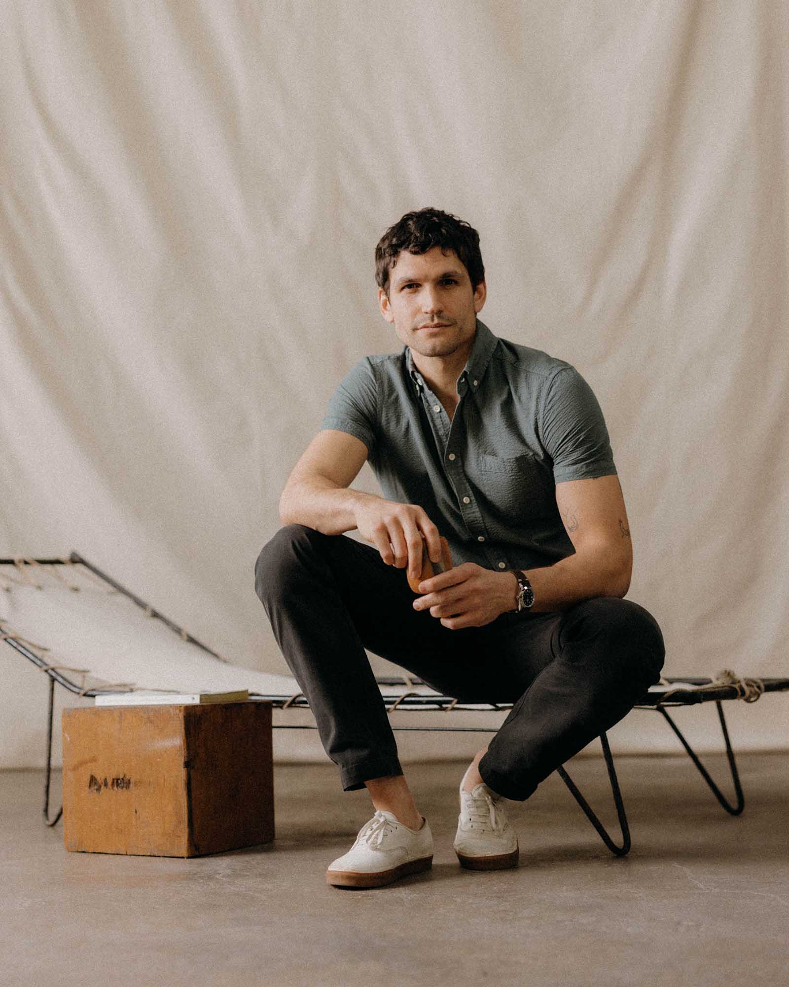 The Short Sleeve Jack in Deep Sea Seersucker