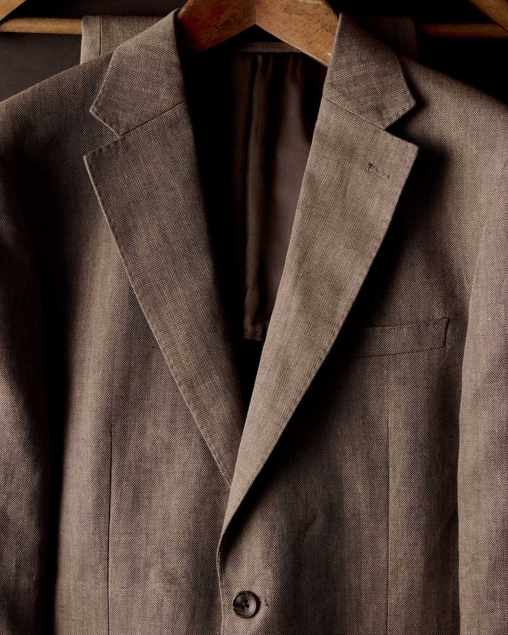 The Stevens Sportcoat in Coffee Linen Herringbone