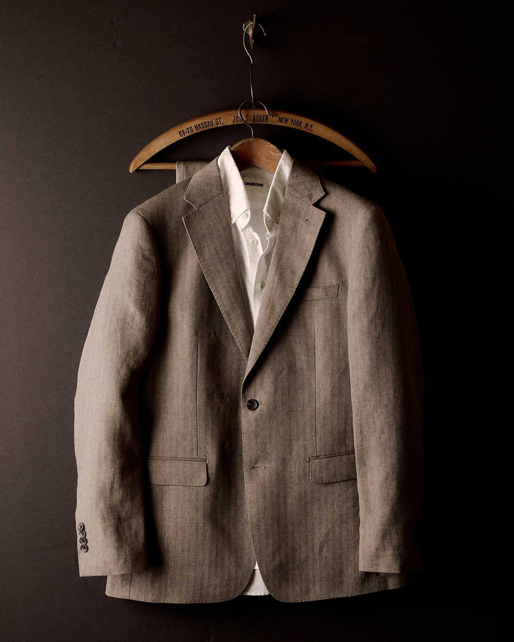 The Stevens Sportcoat in Coffee Linen Herringbone