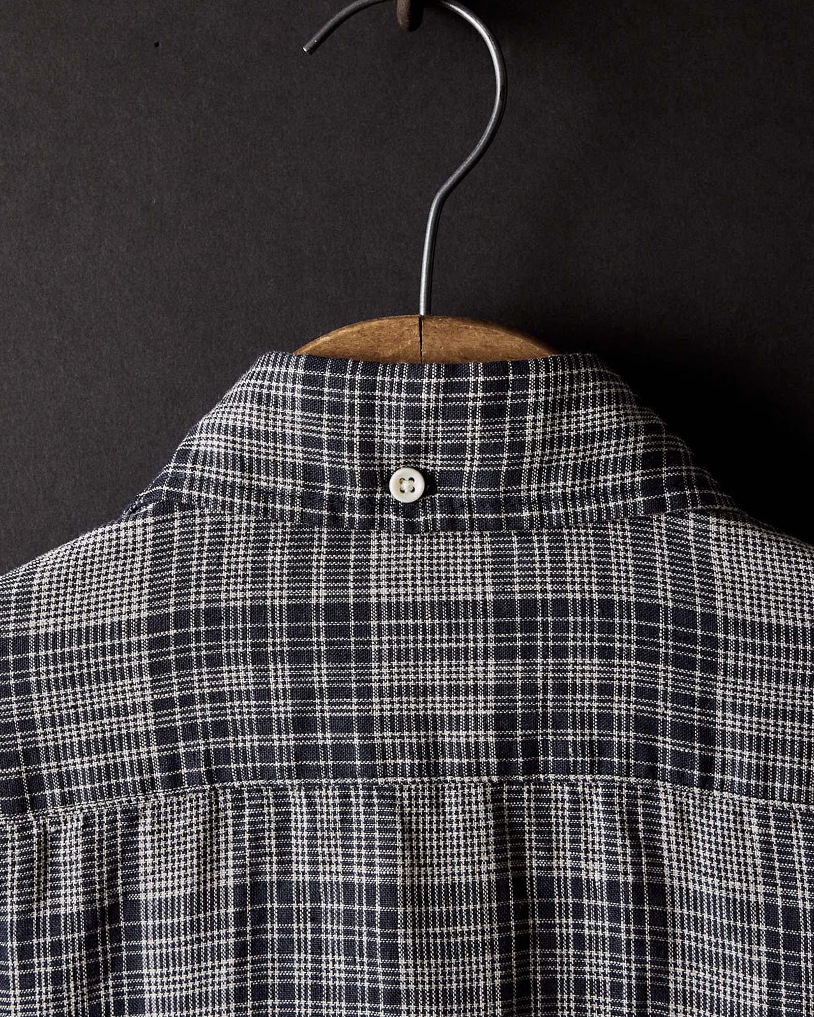 The Jack in Navy Plaid Linen