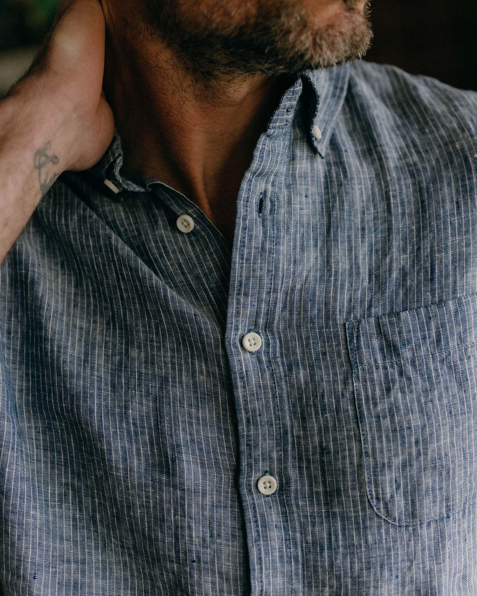 The Jack in Sky Stripe Linen
