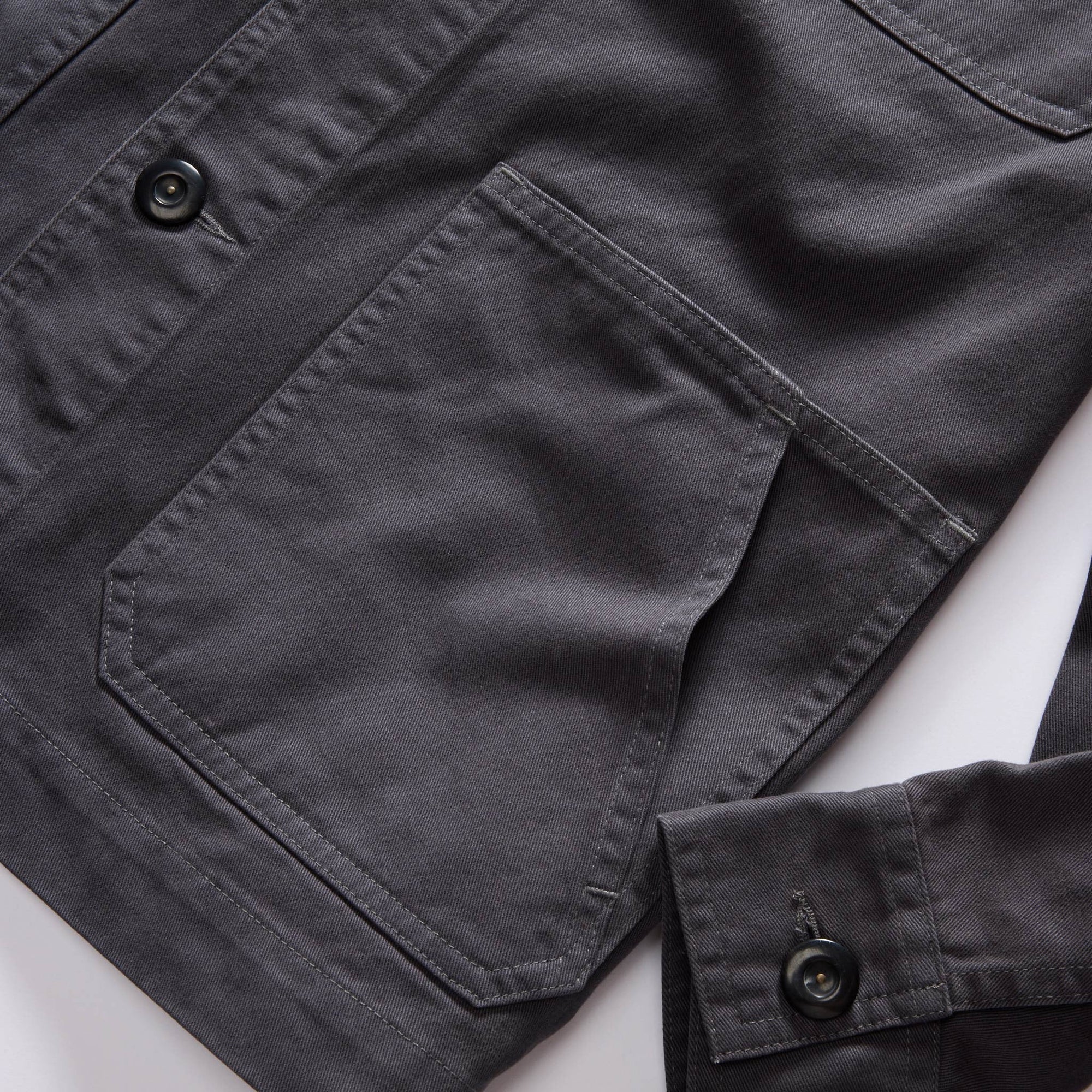 The Ojai Jacket in Organic Charcoal Foundation Twill