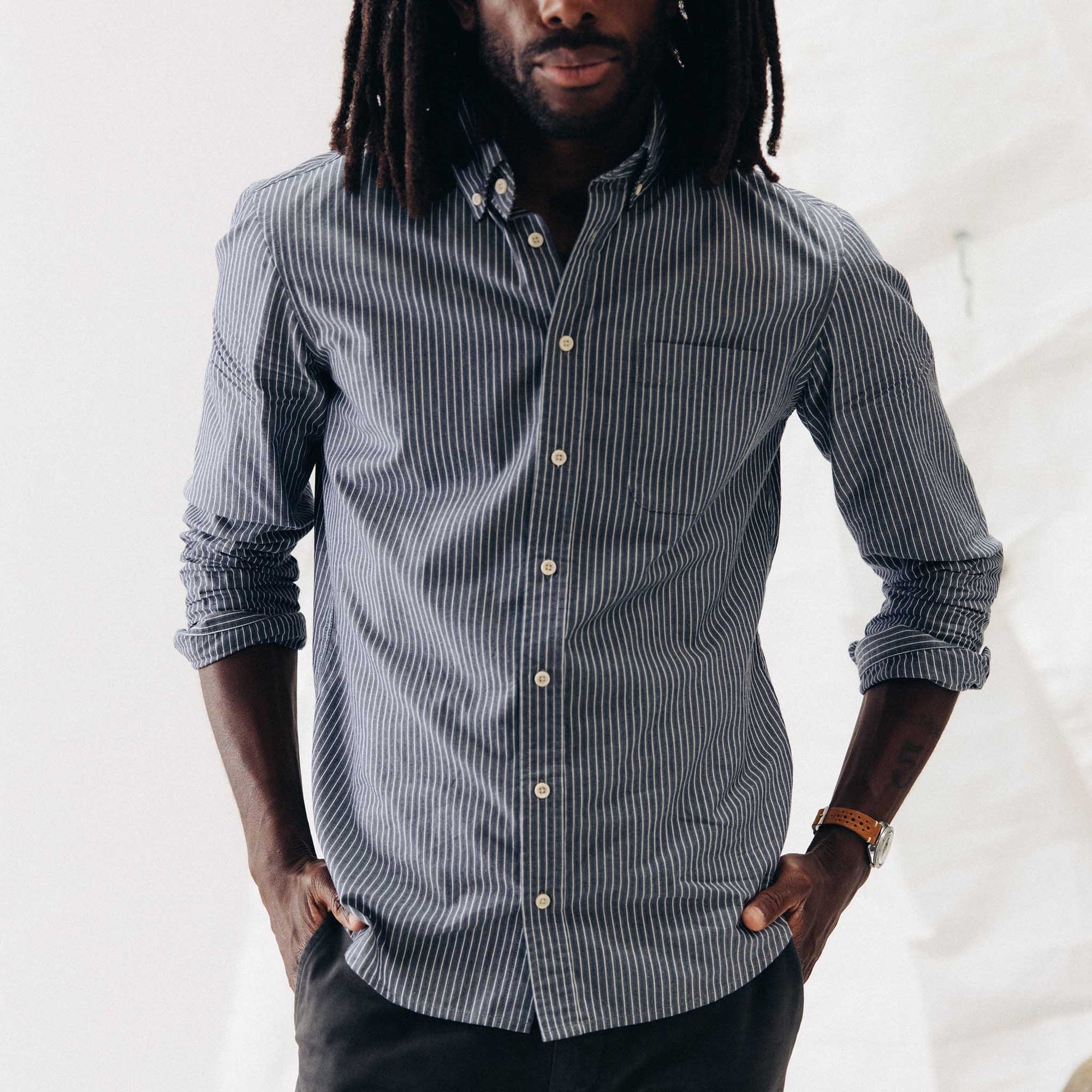 The Jack in Rinsed Indigo Stripe