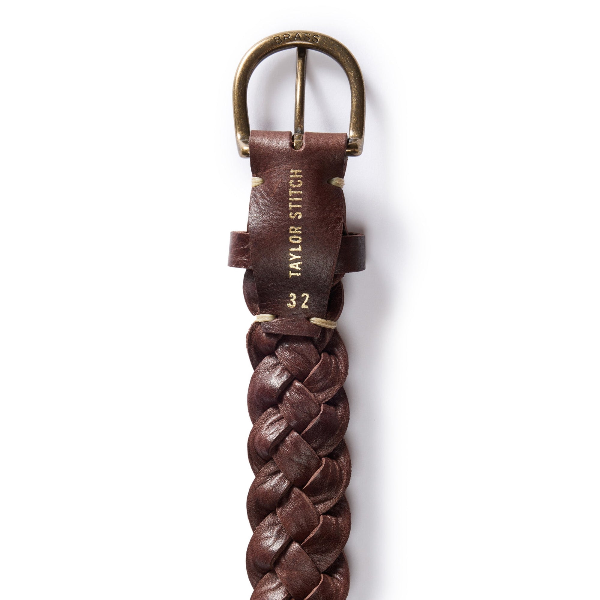 The Braided Belt in Dark Brown