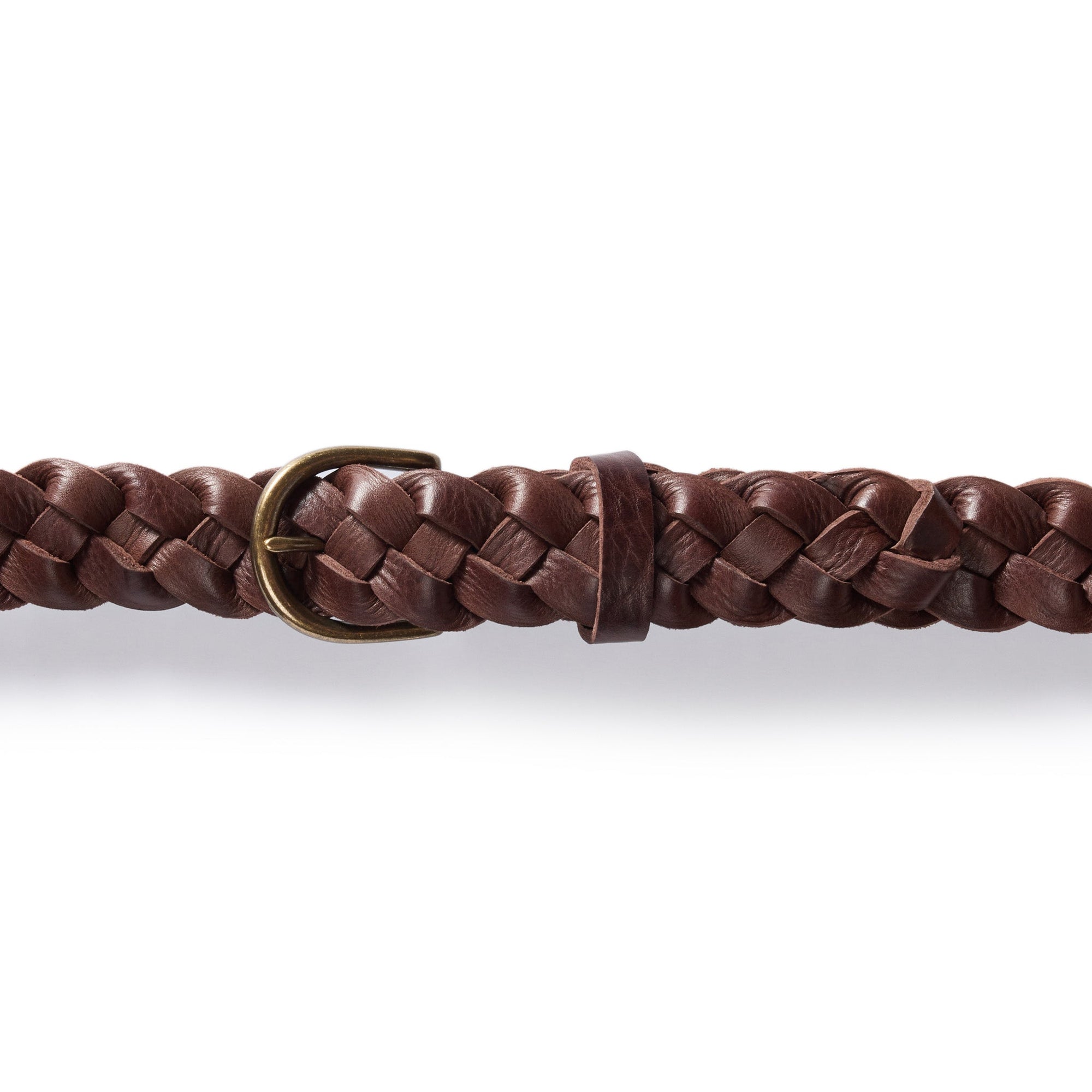 The Braided Belt in Dark Brown